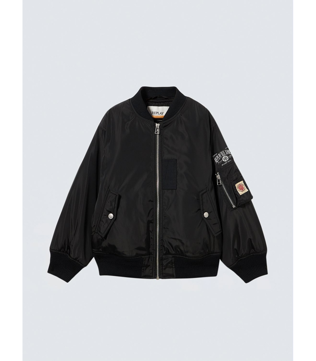バックロゴ ボンバージャケット